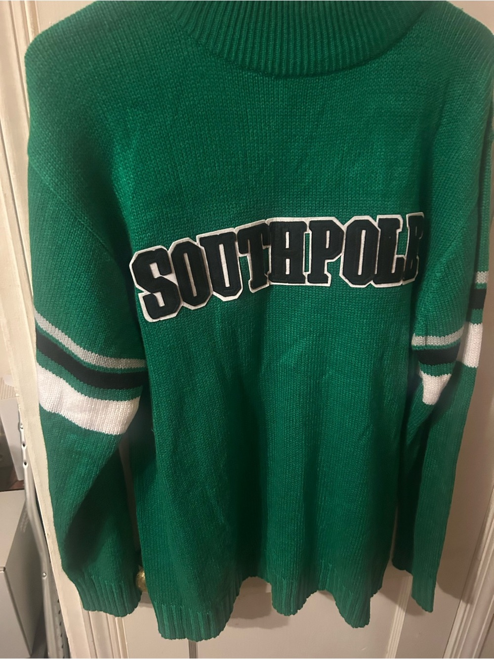 South Pole Emerald Green Crewneck Sweater with Chest Logo